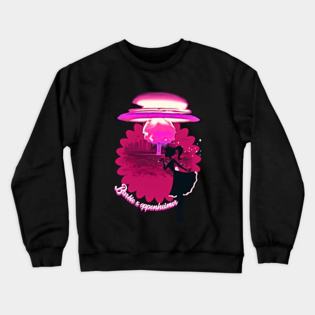 Whimsical Fusion of Glamour and Science Crewneck Sweatshirt by Fadedstar